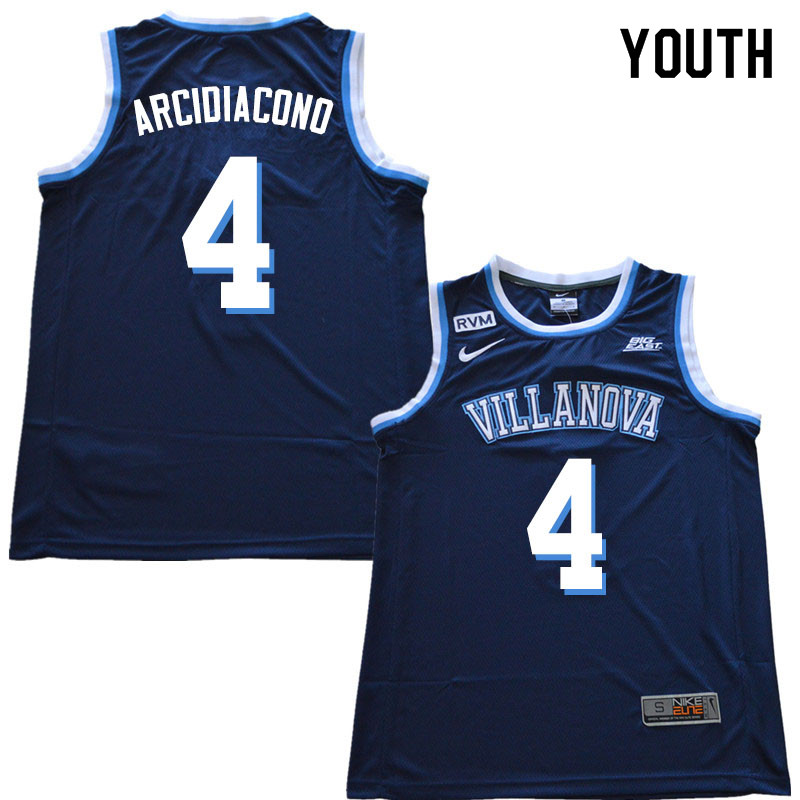 2019 Youth #4 Chris Arcidiacono Villanova Wildcats College Basketball Jerseys Sale-Navy - Click Image to Close